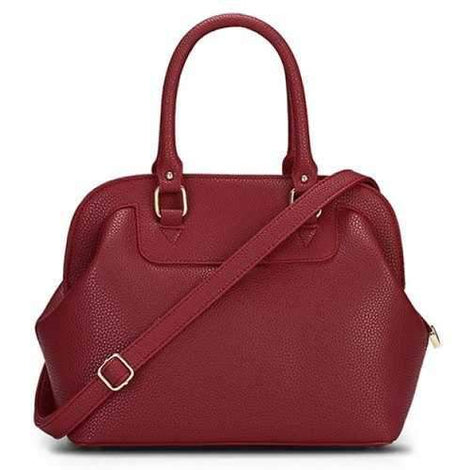 Trendy PU Leather and Zipper Design Women's Tote Bag - Wine Red