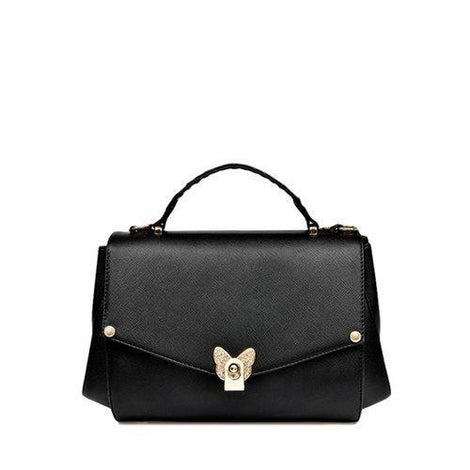 Sweet Metal and Rivets Design Women's Crossbody Bag - Black