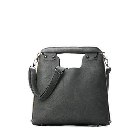 Trendy Dark Color and Embossing Design Women's Tote Bag - Gray