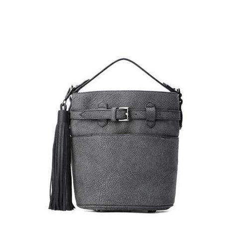 Stylish Tassel and Buckle Design Women's Tote Bag - Black