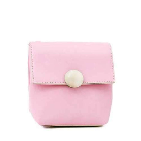 Concise Metal and Solid Color Design Crossbody Bag For Women - Pink