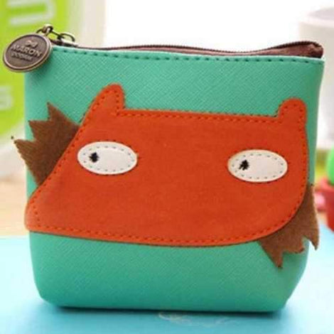 Cartoon Patch PU Leather Coin Purse - Green
