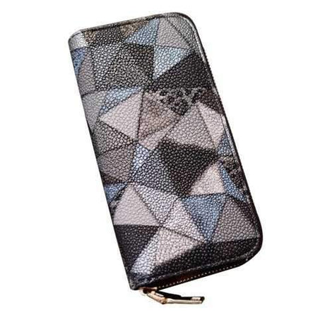 Women's Purse Colorblock Chic Geometric Ladylike Bag - Black