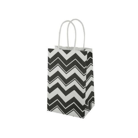 Small Chevron Print Paper Gift Bag ( Case of 96 )