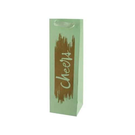 Cheers Gold Foil Bottle Gift Bag ( Case of 48 )