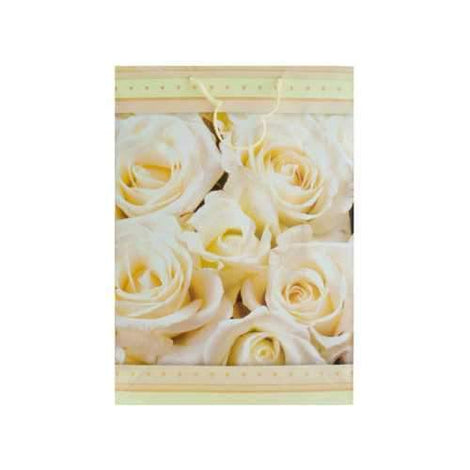Large White Rose Gift Bag ( Case of 60 )
