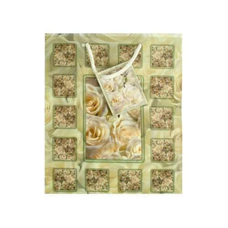 Medium White Rose Gift Bag ( Case of 30 )