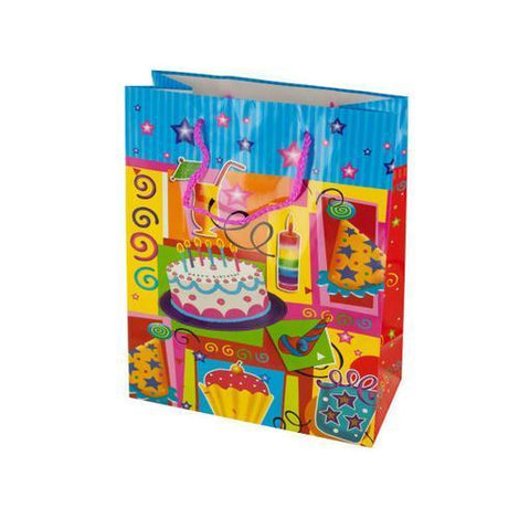 Medium Festive Happy Birthday Gift Bag ( Case of 96 )