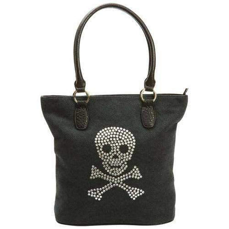 Handbag with Rhinestone Skull