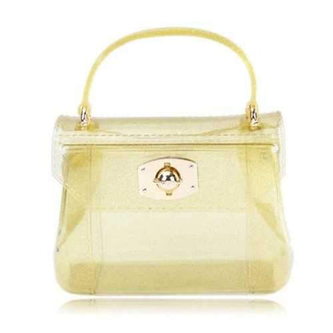 Cute Style Casual Candy Color and Twist-Lock Closure Design Women's Tote Bag - Gold
