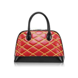 Trendy Color Block and Checked Design Women's Tote Bag - Red