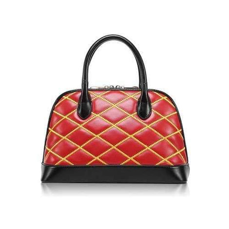 Trendy Color Block and Checked Design Women's Tote Bag - Red