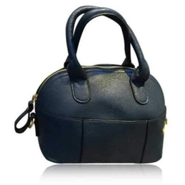 Cute PU Leather and Solid Color Design Women's Tote Bag - Deep Blue