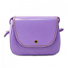 Laconic Stitching and Cover Design Women's Crossbody Bag - Purple