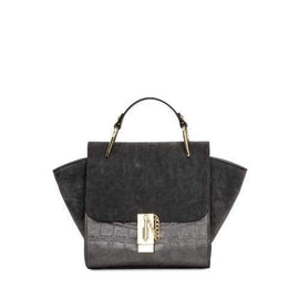 Trendy Metal and Splicing Design Tote Bag For Women - Deep Gray