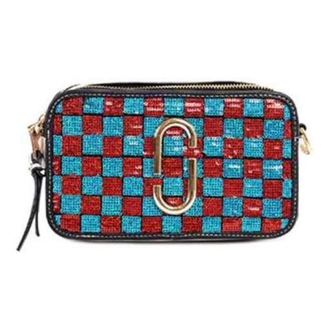 Trendy Plaid and Sequins Design Crossbody Bag For Women