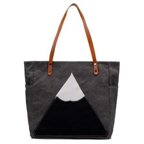 Causal Geometric Pattern and Zip Closure Design Shoulder Bag For Women - Gray