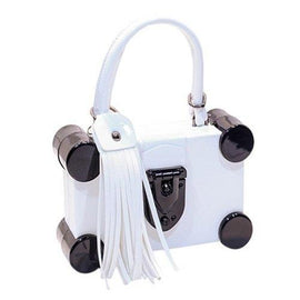 Fashion Metal and Tassels Design Tote Bag For Women - White