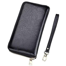 Fashion Women Long Wallets New Style Leather Purses Card Holder Coin Bag Female - Black