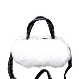 Women's Handbag Exquisite Solid Fluffy Charm Bag - White