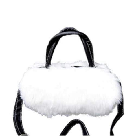 Women's Handbag Exquisite Solid Fluffy Charm Bag - White