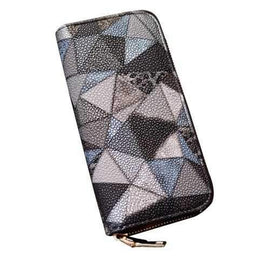 Women's Purse Colorblock Chic Geometric Ladylike Bag - Black