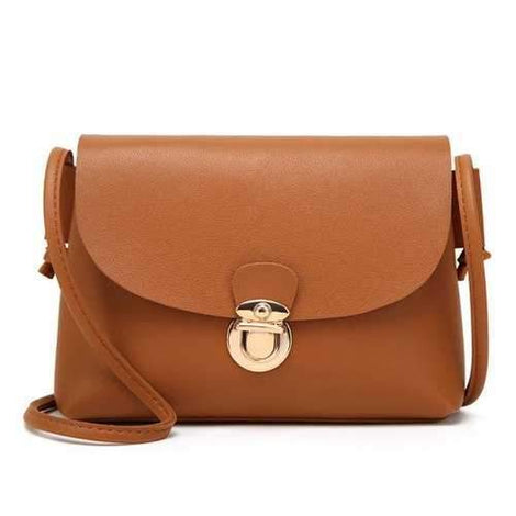 Ladies Casual Simplicity College Wind Crossbody Bag - Brown