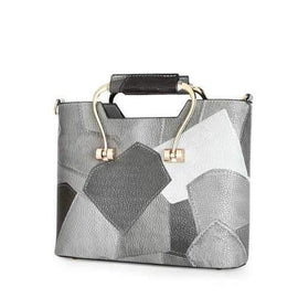Color Mosaic Iron Hand Small Package Bags - Gray Vertical