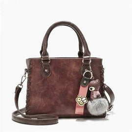 Europe and The United States Mobile Large Volume Messenger Bag - Brown