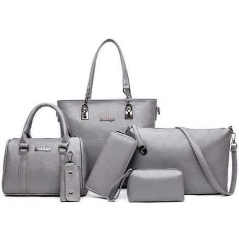 Wild Diagonal Shoulder Portable Six Pieces Female Mother Package - Gray