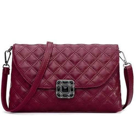 Female New Tide Vintage Lock Bag Inclined Shoulder Bag - Red