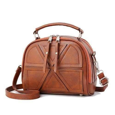 Simple Fashion Tassel Shoulder Diagonal Cross Bag - Brown