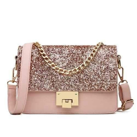 Sequined Female Korean Minimalist Personality Party Shoulder All-match Hand Chain Temperament Small Package - Pink