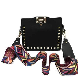Women's New Coat with Wild Casual Atmosphere Wide Shoulder Strap Bag - Black