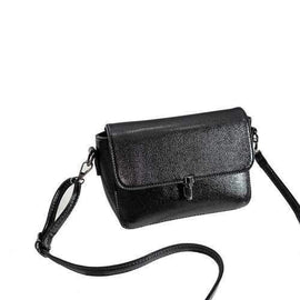 Women's Mini Fashion PU Leather Shoulder Cross Body Bag - Black
