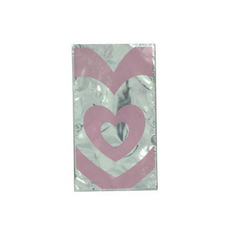 Valentine Pink Heart Goody Bags ( Case of 100 )