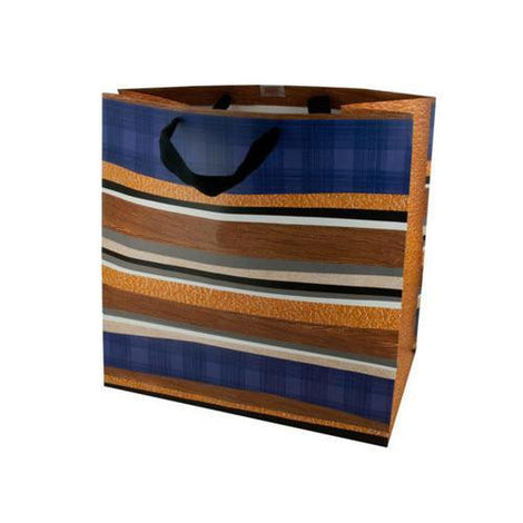 Large Father's Day Striped Gift Bag ( Case of 48 )