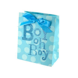 Medium "Boy Oh Boy" Dotted Gift Bag ( Case of 36 )