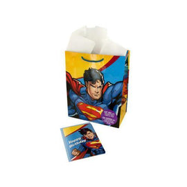 Large Superman Gift Bag with Card & Tissue ( Case of 24 )