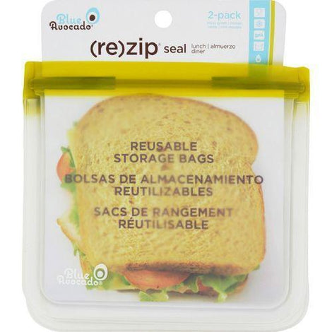 Blue Avocado Lunch Bag  Re Zip Seal  Green  2 Pack