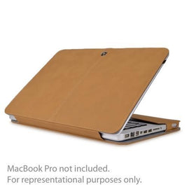 SlickBlue Suede Leather Clip-On Case for 13 MacBook Pro (Light Brown)