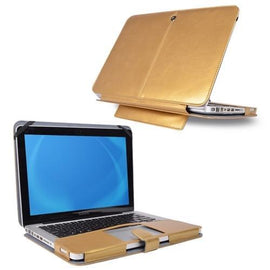 SlickBlue Leatherette Clip-On Case for 13 MacBook Pro (Champagne Gold)