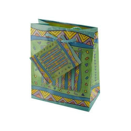 Small Multi-Color Geometric Gift Bag ( Case of 36 )