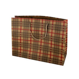 Large Plaid Paper Gift Bag ( Case of 72 )