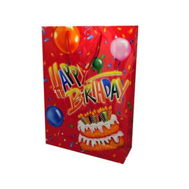 bday xl gift bag 1381 red ( Case of 36 )