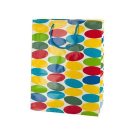 Large Multi-Colored Dots Gift Bag ( Case of 48 )