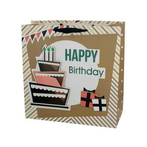 Extra Large Happy Birthday Cake Gift Bag ( Case of 72 )