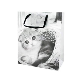 Large Black & White Puppies & Kittens Gift Bag ( Case of 48 )