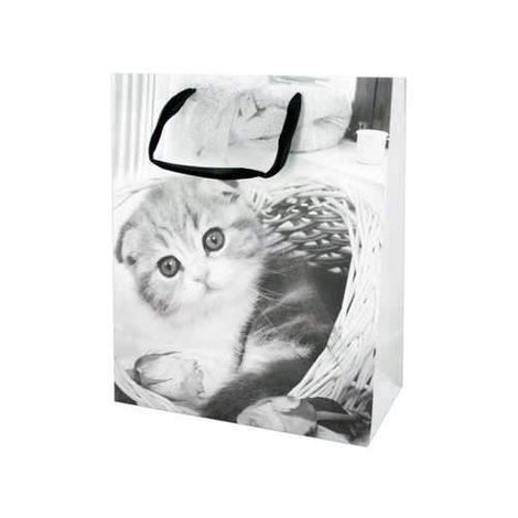 Large Black & White Puppies & Kittens Gift Bag ( Case of 72 )