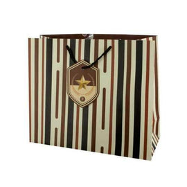 Large Striped Gift Bag with Star Tag ( Case of 72 )
